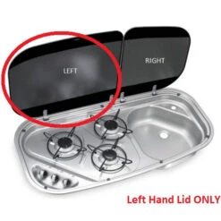 Dometic Glass Lid LEFT HAND SIDE ONLY For Cramer 3 Burner Combo Sink Cooktop