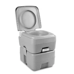20L Portable Outdoor Camping Toilet - Grey - Free Shipping