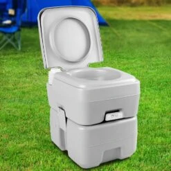 20L Portable Outdoor Camping Toilet - Grey - Free Shipping -Home Appliance Parts Store Weisshorn 20L Portable Outdoor Camping Toilet Grey Everything Caravans 1624192619