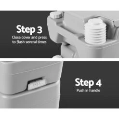 20L Portable Outdoor Camping Toilet With Carry Bag- Grey - Free Shipping -Home Appliance Parts Store Weisshorn 20L Portable Outdoor Camping Toilet with Carry Bag Grey Everything Caravans 1624192626