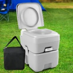 20L Portable Outdoor Camping Toilet With Carry Bag- Grey - Free Shipping -Home Appliance Parts Store Weisshorn 20L Portable Outdoor Camping Toilet with Carry Bag Grey Everything Caravans 1624192628