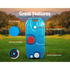 Weisshorn 40L Blue Portable Wheel Water Tank Free Shipping -Home Appliance Parts Store Weisshorn 40L Portable Wheel Water Tank Blue Everything Caravans 1624192601