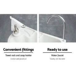 Portable Camp Wash Basin 43L With Grey Water Storage - Free Shipping -Home Appliance Parts Store Weisshorn Portable Camping Wash Basin 43L Everything Caravans 1624192864